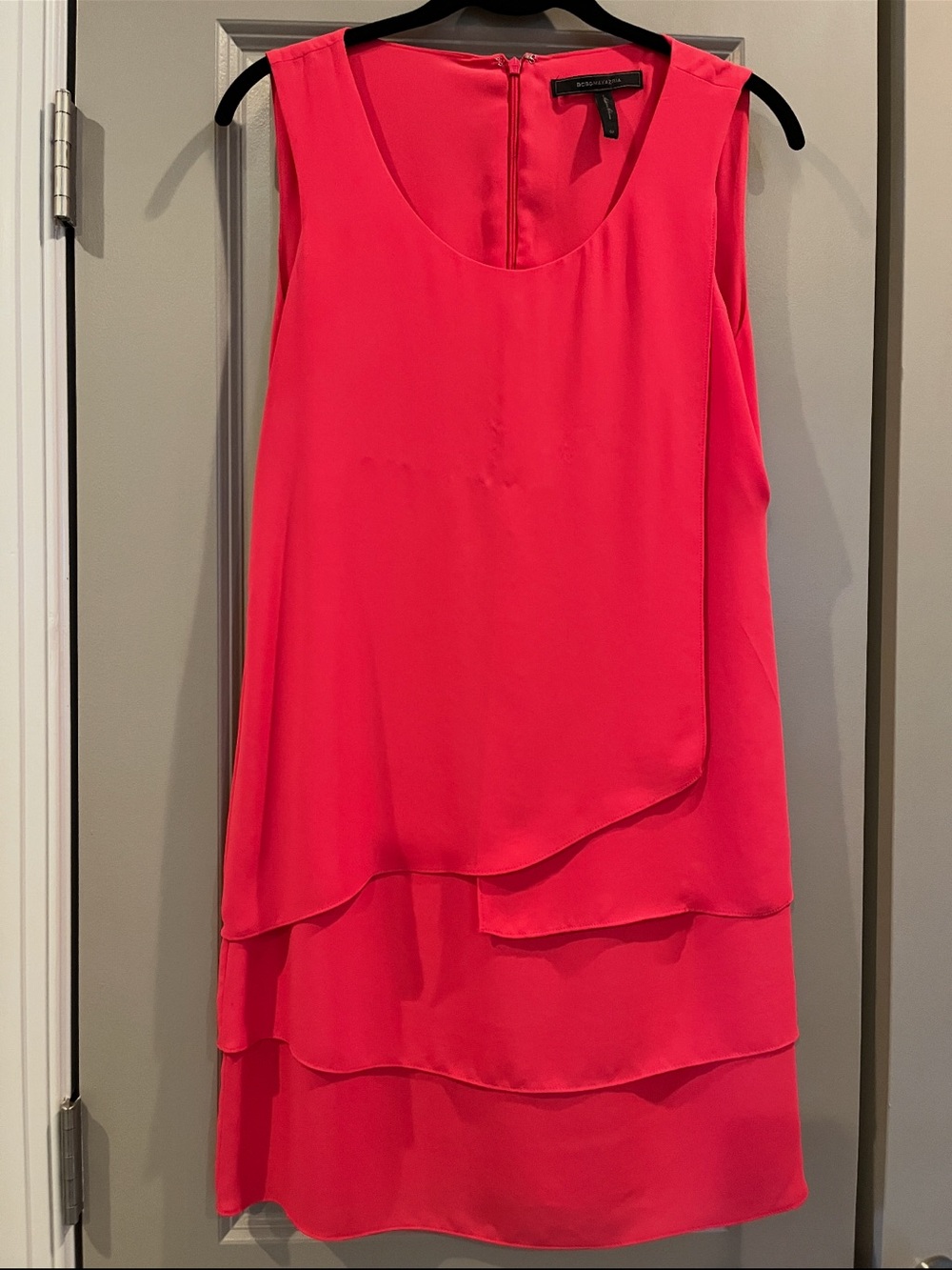 BCBGMAXAZRIA Red Layered Sleeveless Dress